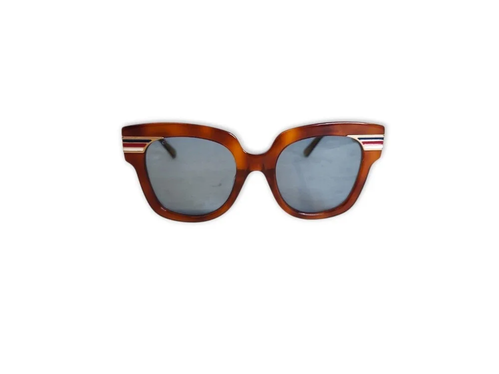 Gucci GG0281S-002 Havana Square Brown Lens Women's Acetate Sunglasses